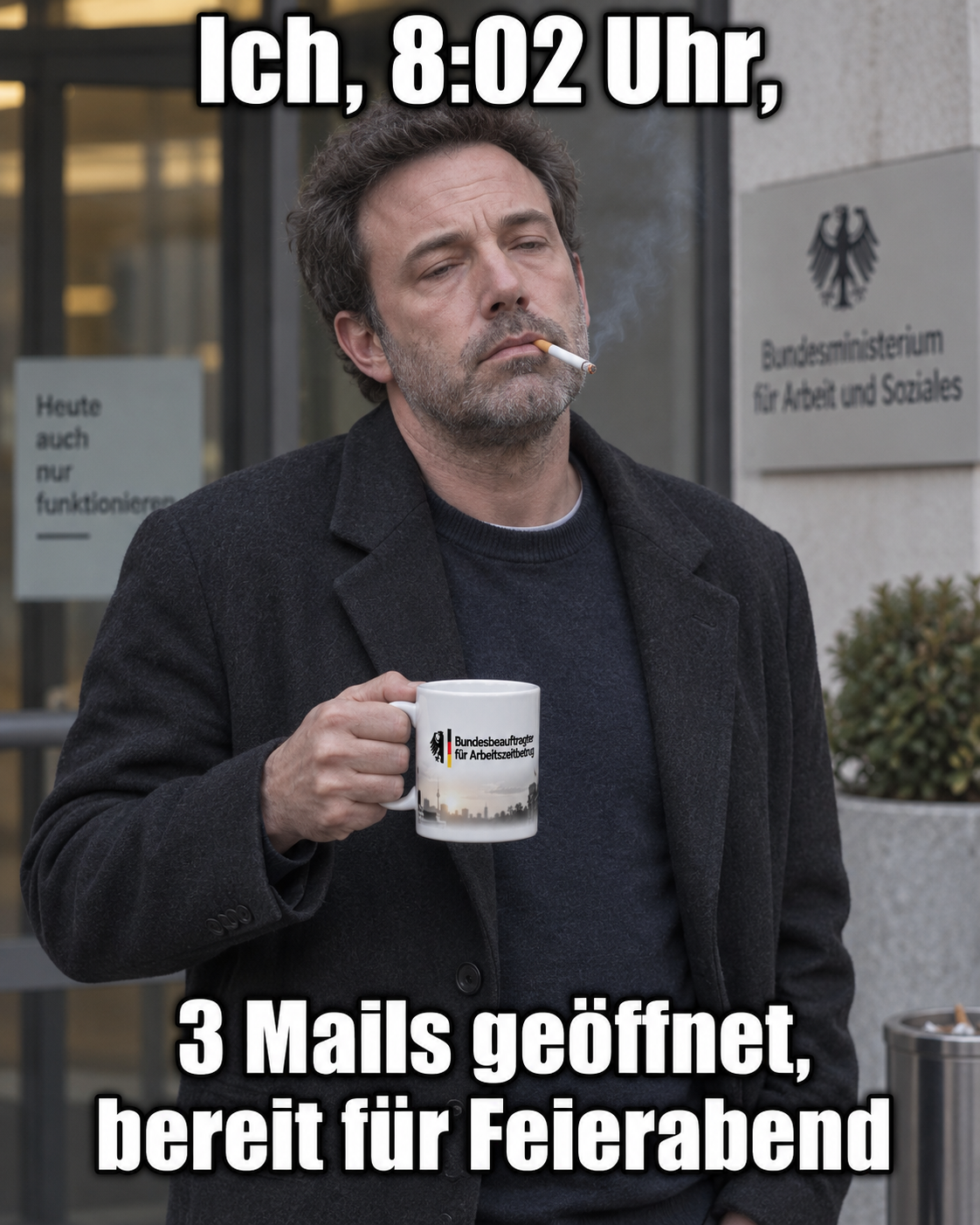 Bundesbeauftragter für Arbeitszeitbetrug ☕️